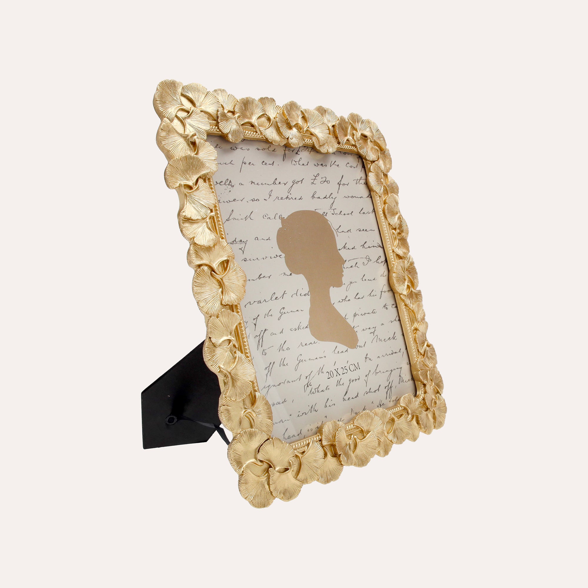 Papyrus Pattern Resin Frame Photo Holder with Gold Finish (19x25 cm)