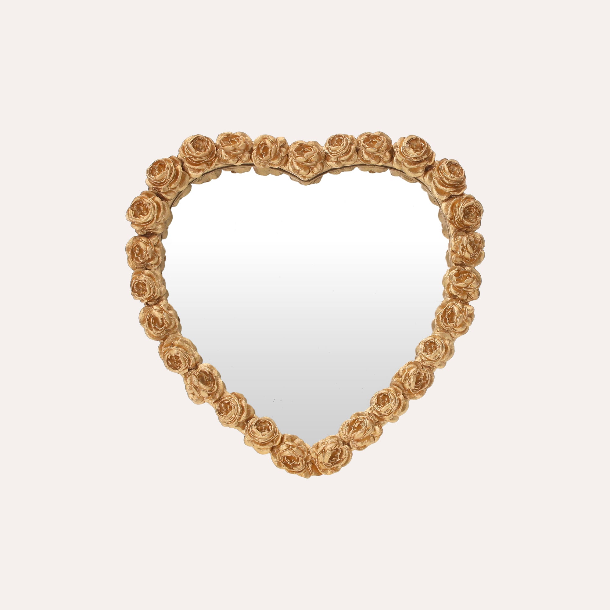 Specchio a Cuore in Finitura Oro (23x24 cm)