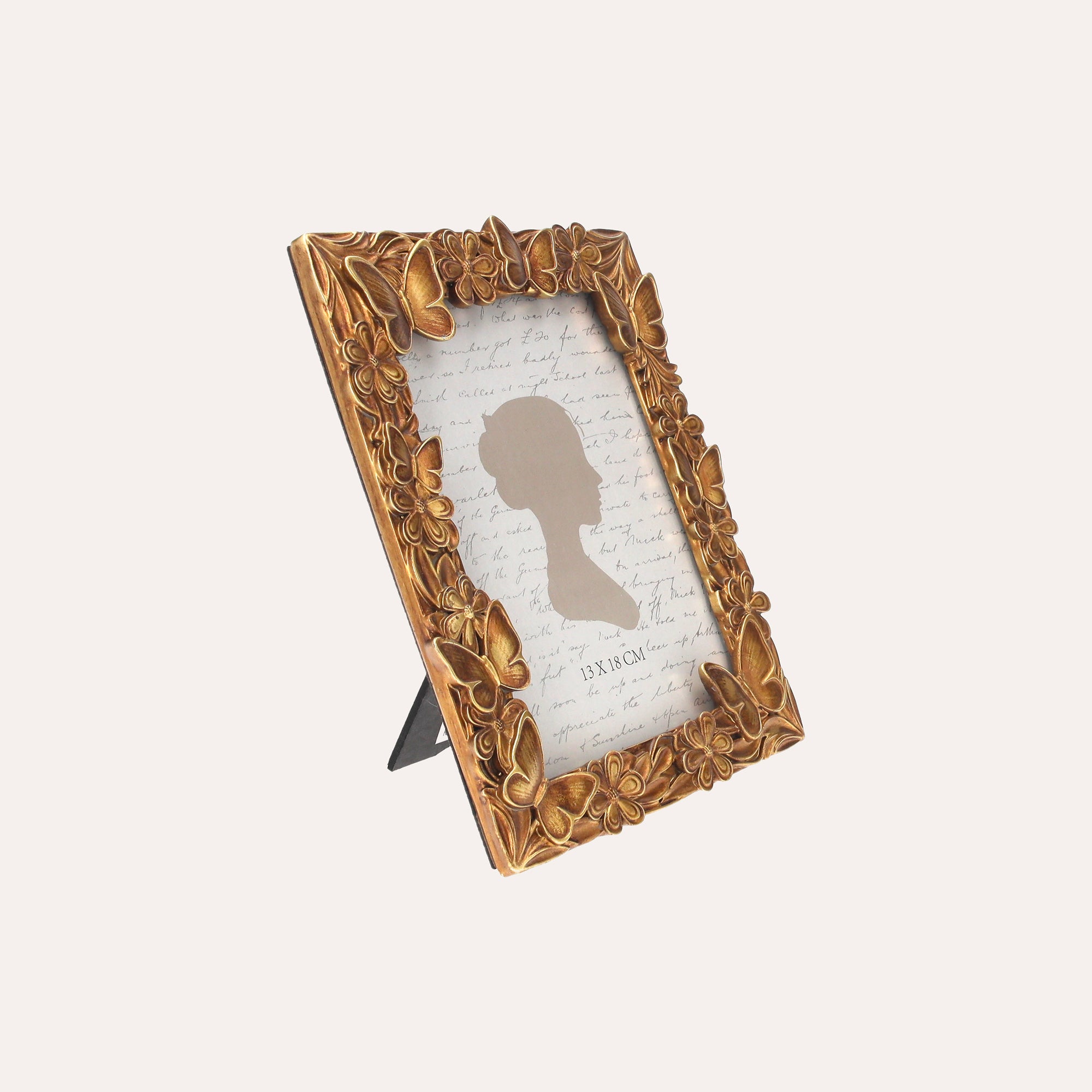 Photo Frame with Golden Butterfly Motif (17x24cm)