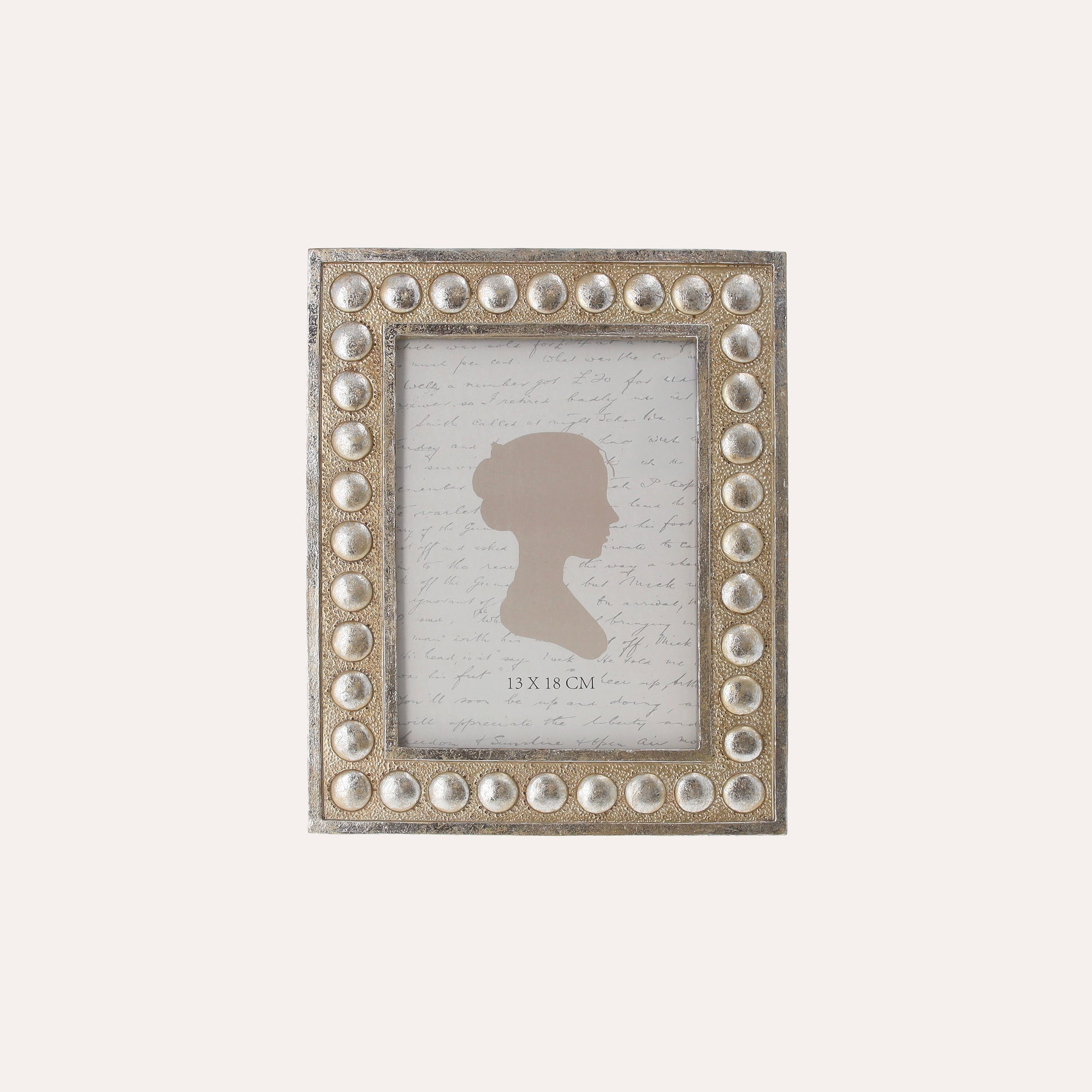 Small Silver-Studded Picture Frame (21.5x16.5cm)