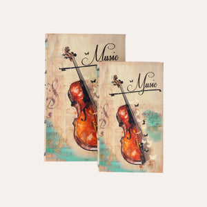 Coppia di Scatole Libro "Violino"
