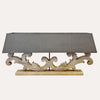 Lampada Da Tavolo con 3 Luci e Paralume in Stoffa Inclusi H47x98x22 cm