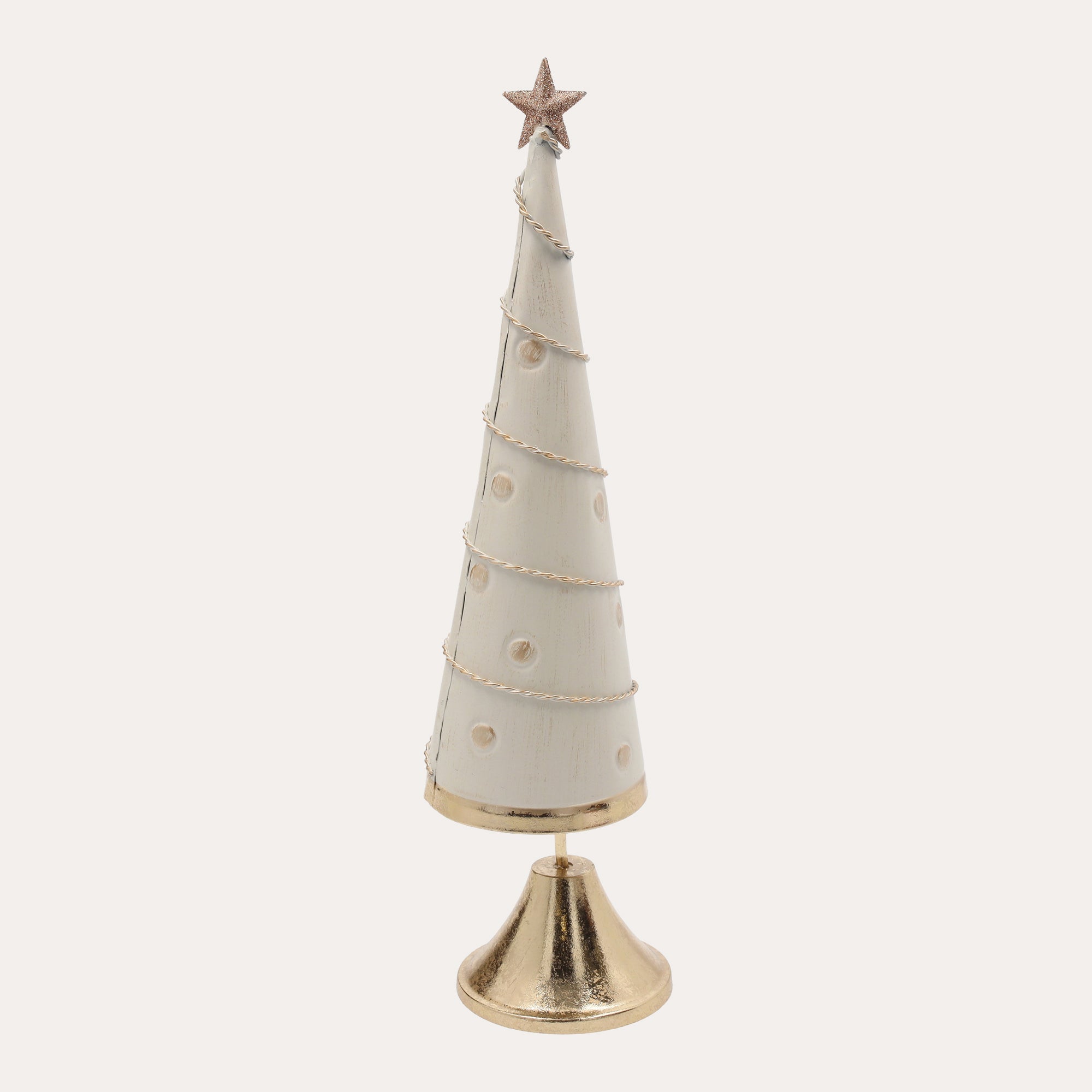 Albero di Natale Decorativo con piedistallo in Latta