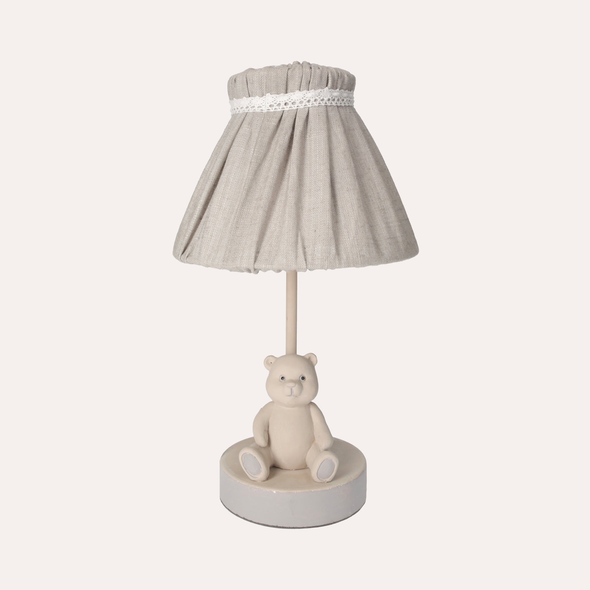 Nursery Lamp with Wooden Bear