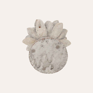 Bocciolo Decorativo Piccolo in Resina Grigio Anticato H22x17 cm – Stile Shabby Chic