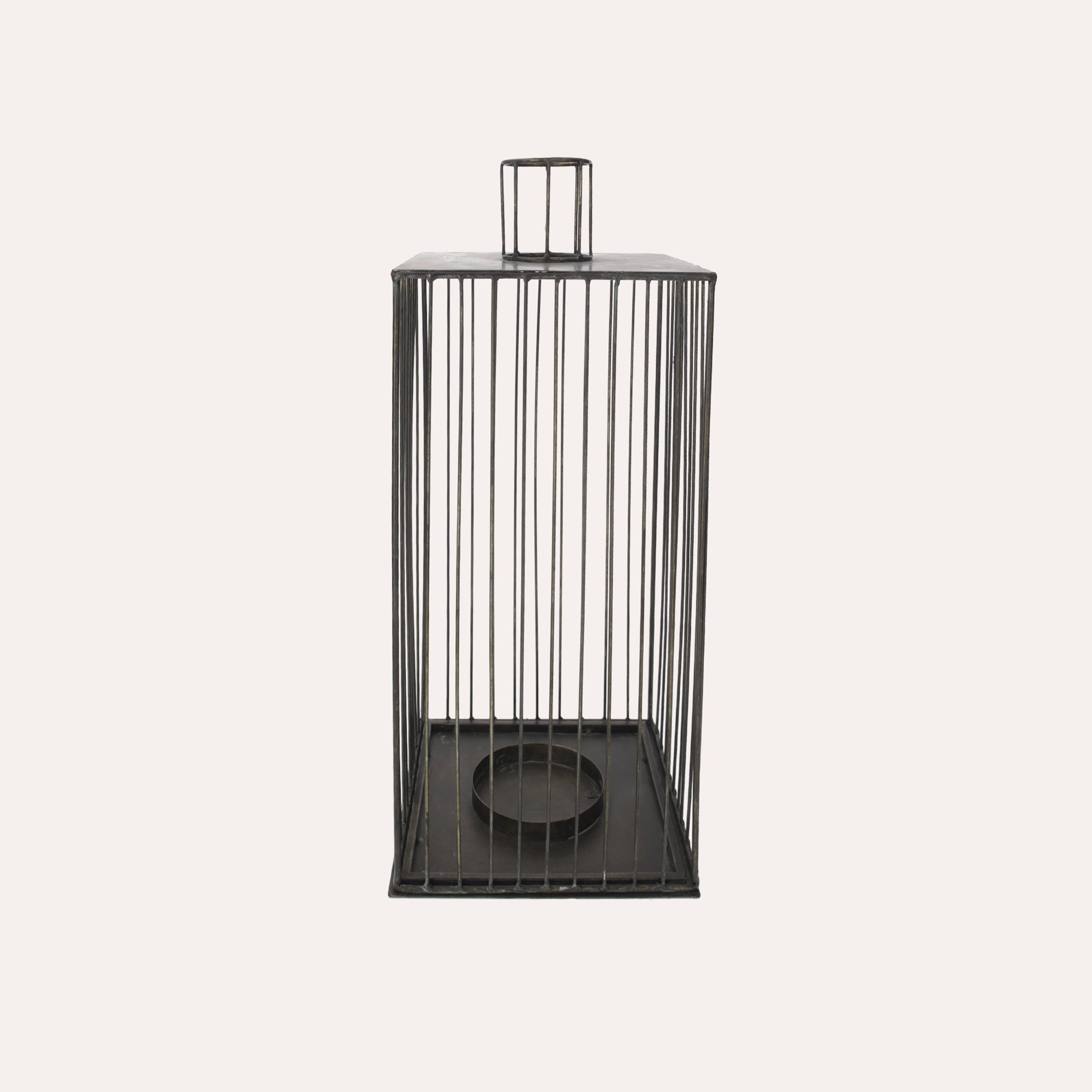 Decorative Black Iron Cage Lantern