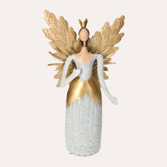 Statuina Principessa Natalizia Alata in Latta H. 39cm