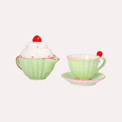 Set Tazzina e Teiera in Ceramica  D.12x8 / D.16x14 cm