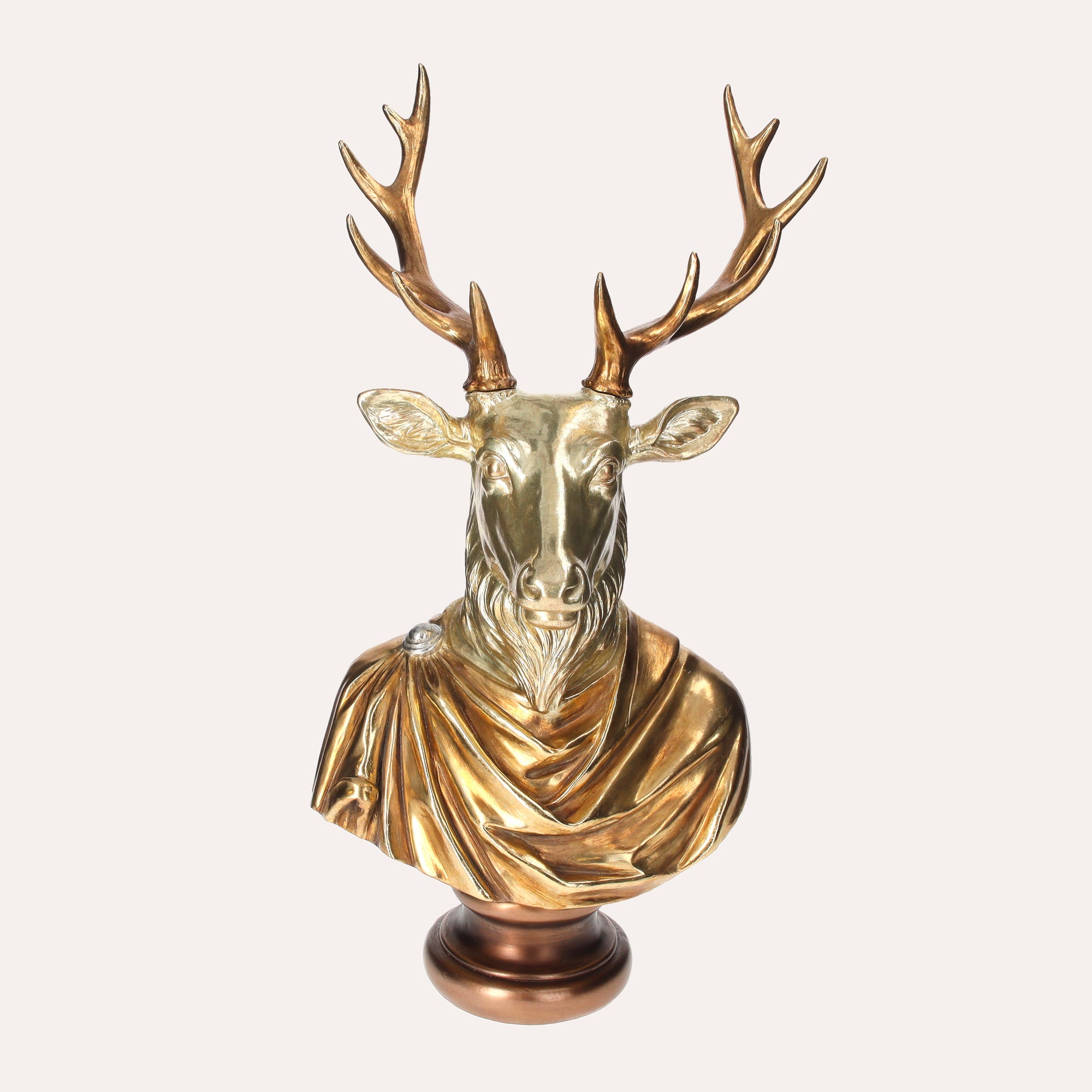 Gold Stag Head Statue