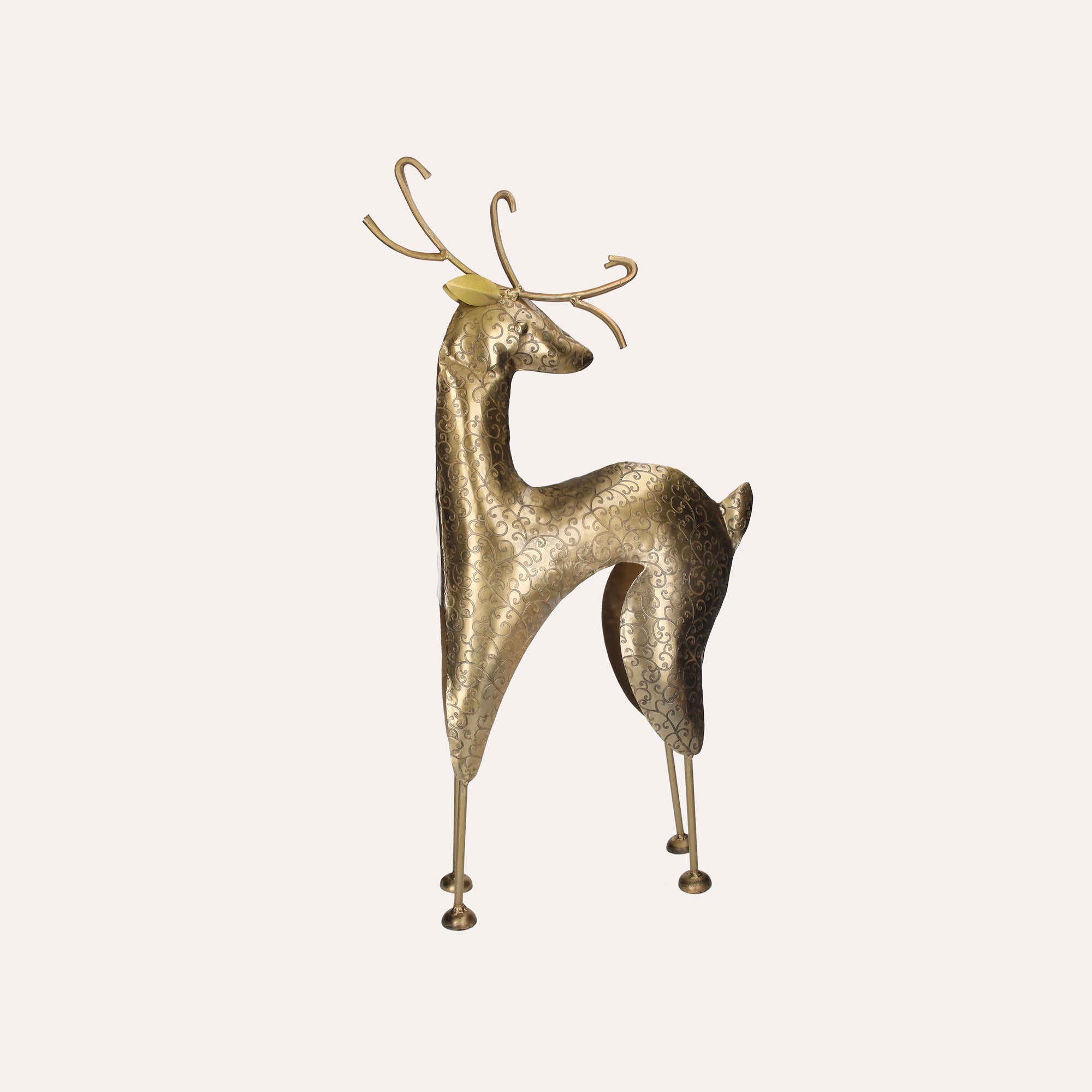 Gold Metal Decorative Reindeer