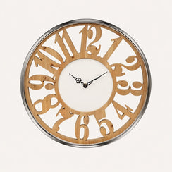 Wall Clock with Silver Frame D.50 cm