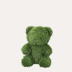 Orso Verde Piccolo in Erba Sintetica H.40x28x25 cm