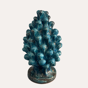 Pigna Artigianale in Terracotta Blu H.16x25 cm