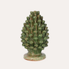Pomme de Pin Artisan en Terre Cuite Verte H.16x25 cm