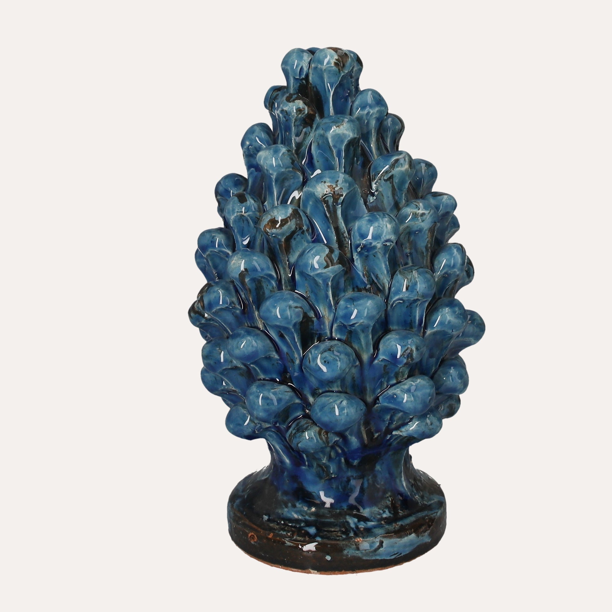 Pigna Artigianale in Terracotta Blu H.16x25 cm