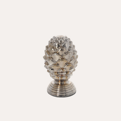 Decorative Pine Cone in Gold/Silver Glass H.19x10 cm