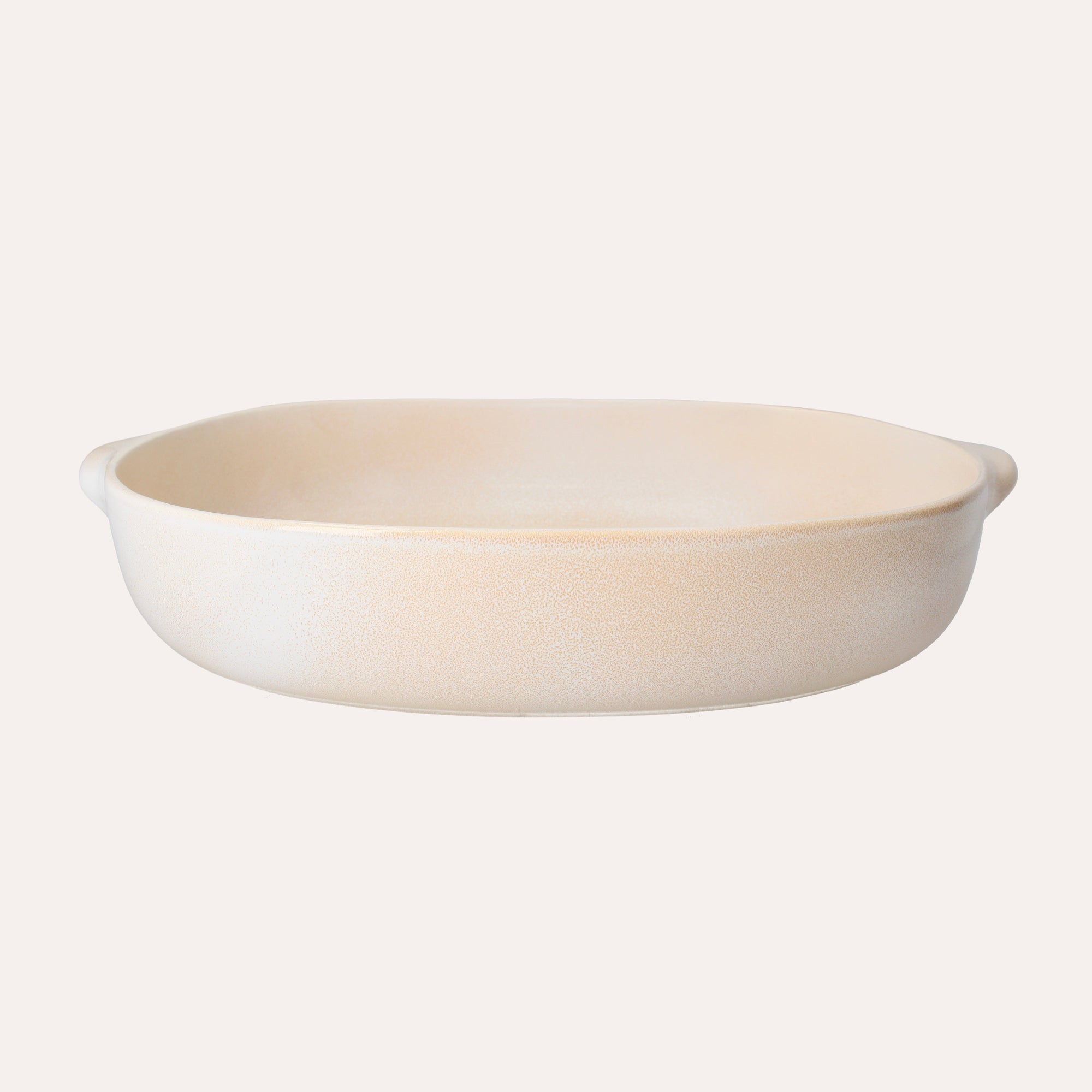 Pirofila Ovale In Ceramica Avorio, 44 cm