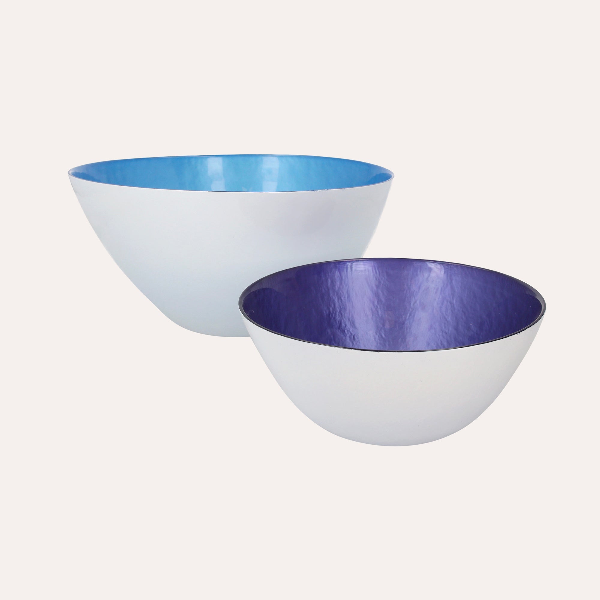 Set Di Bowl In Vetro Blu/azzurro