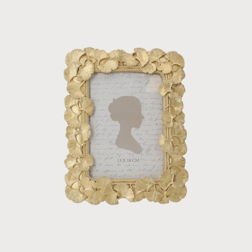 Large Photo Frame, Resin with Shiny Gold Finish (27.5x32 cm)