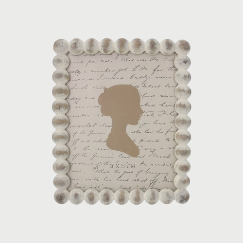 Large Photo Frame with White Spheres (24x29cm)