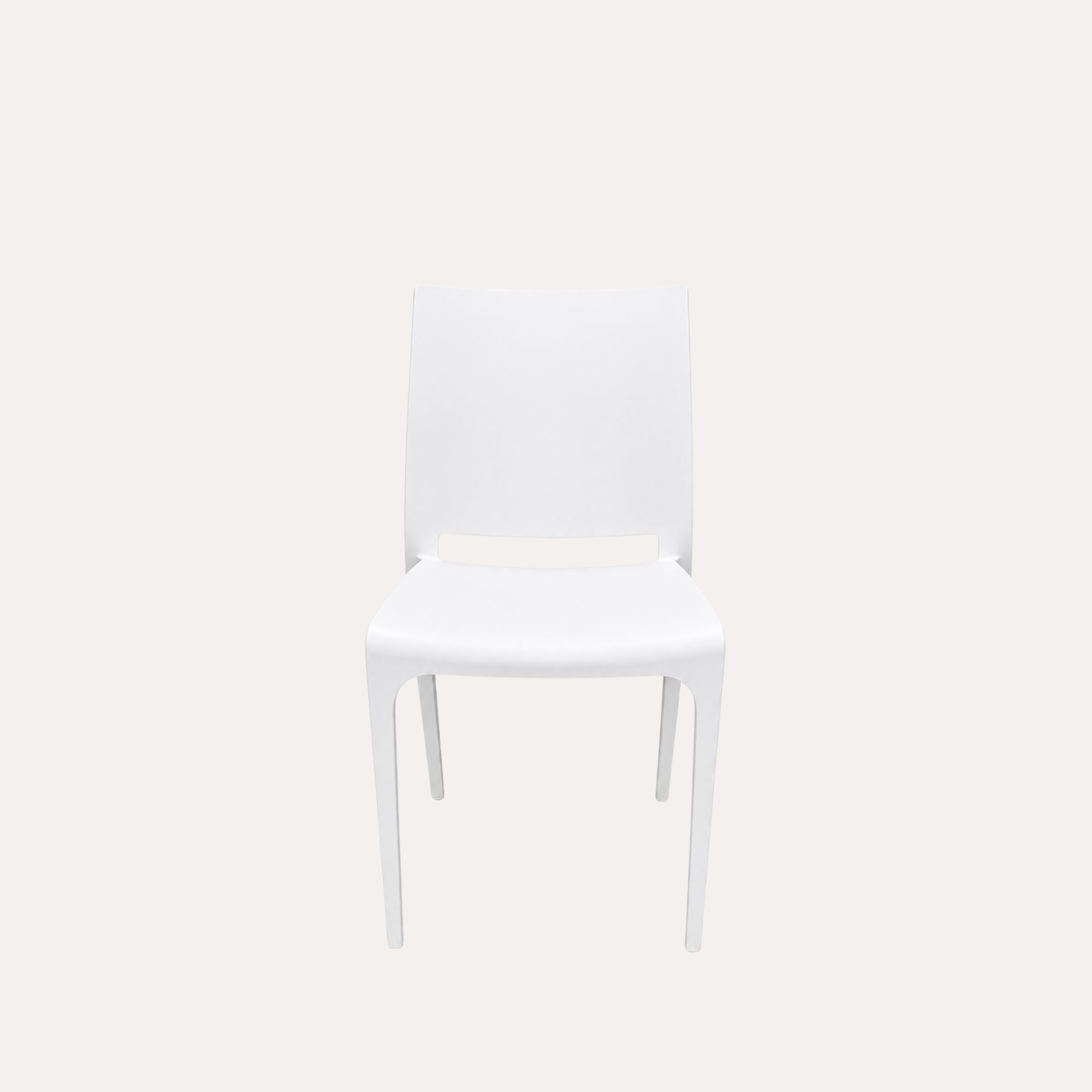 Sedia Basic in Polipropilene Bianco Opaco 42x42x80cm