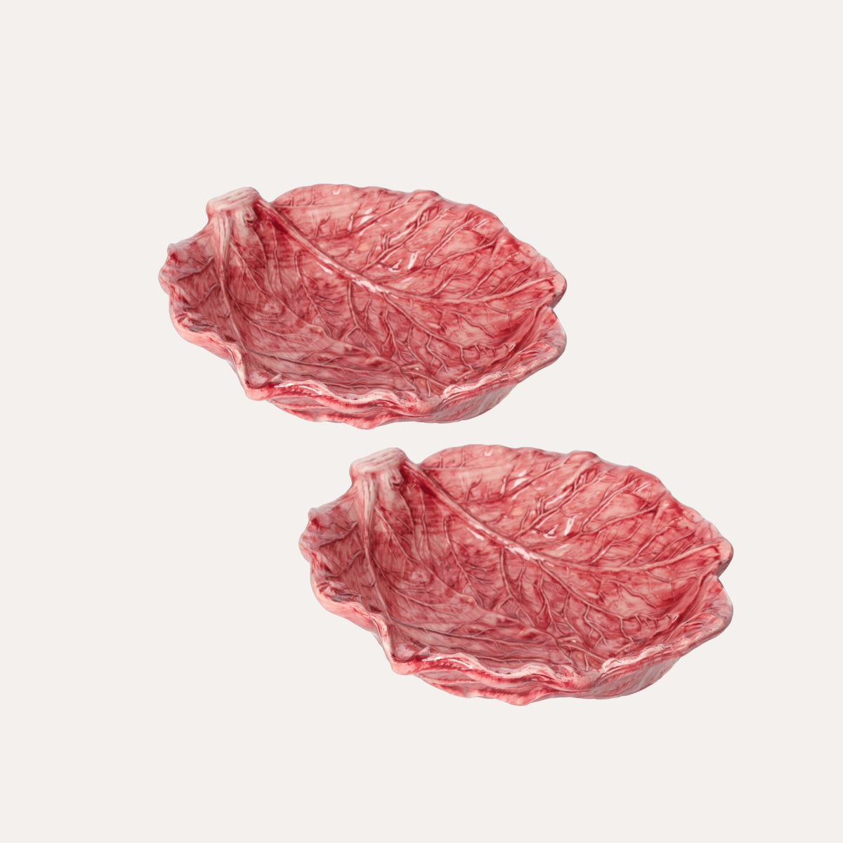 Set 2 Insalatiera Radicchio in Ceramica Rosa 21x19 cm