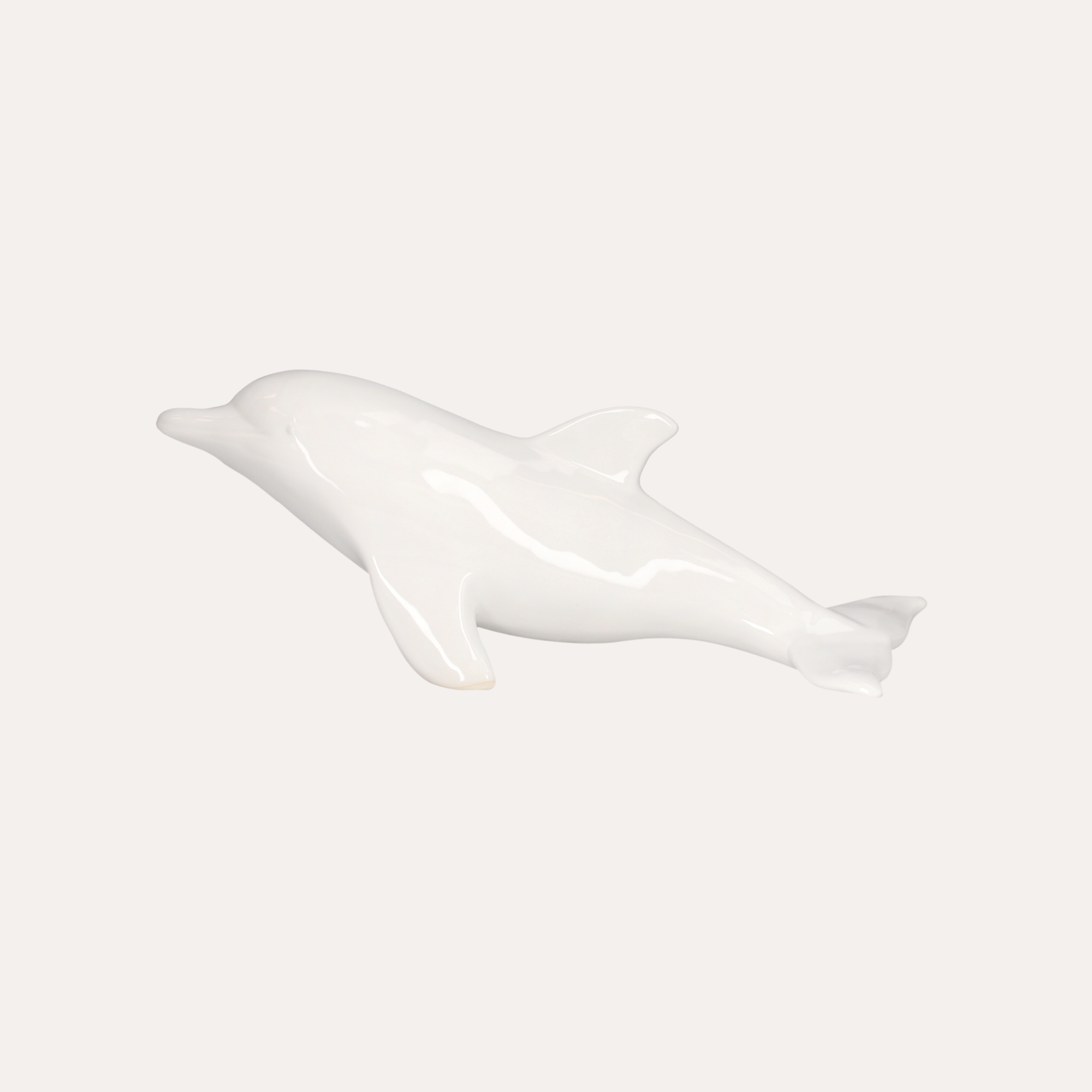 Delfino in Ceramica Bianco L. 50 cm