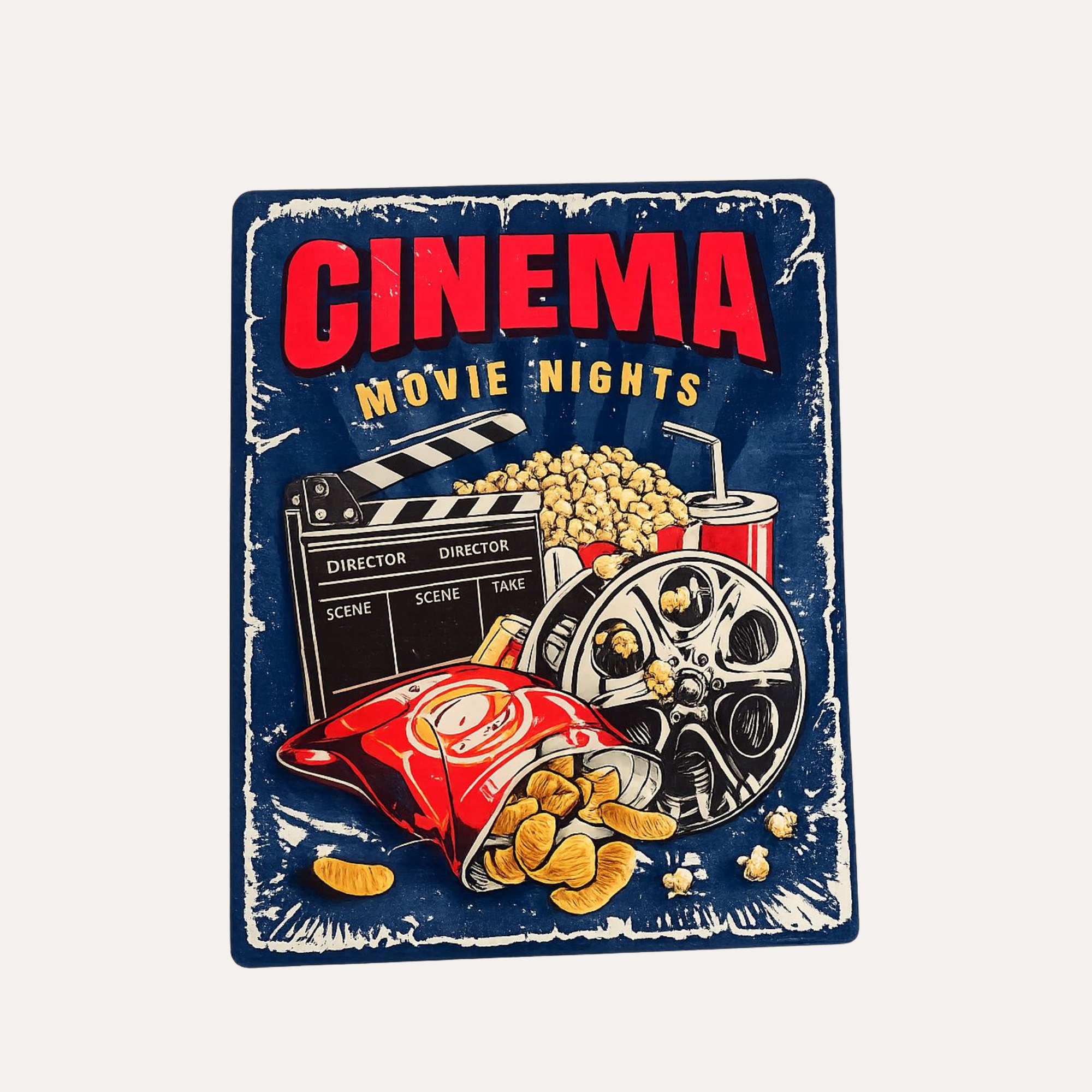 Tabella in Latta “Cinema” 40x30 cm