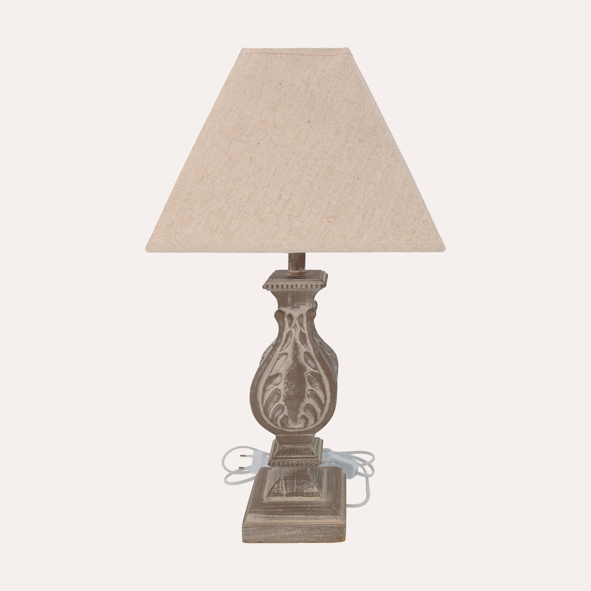 Baroque Table Lamp with Decorative Motif