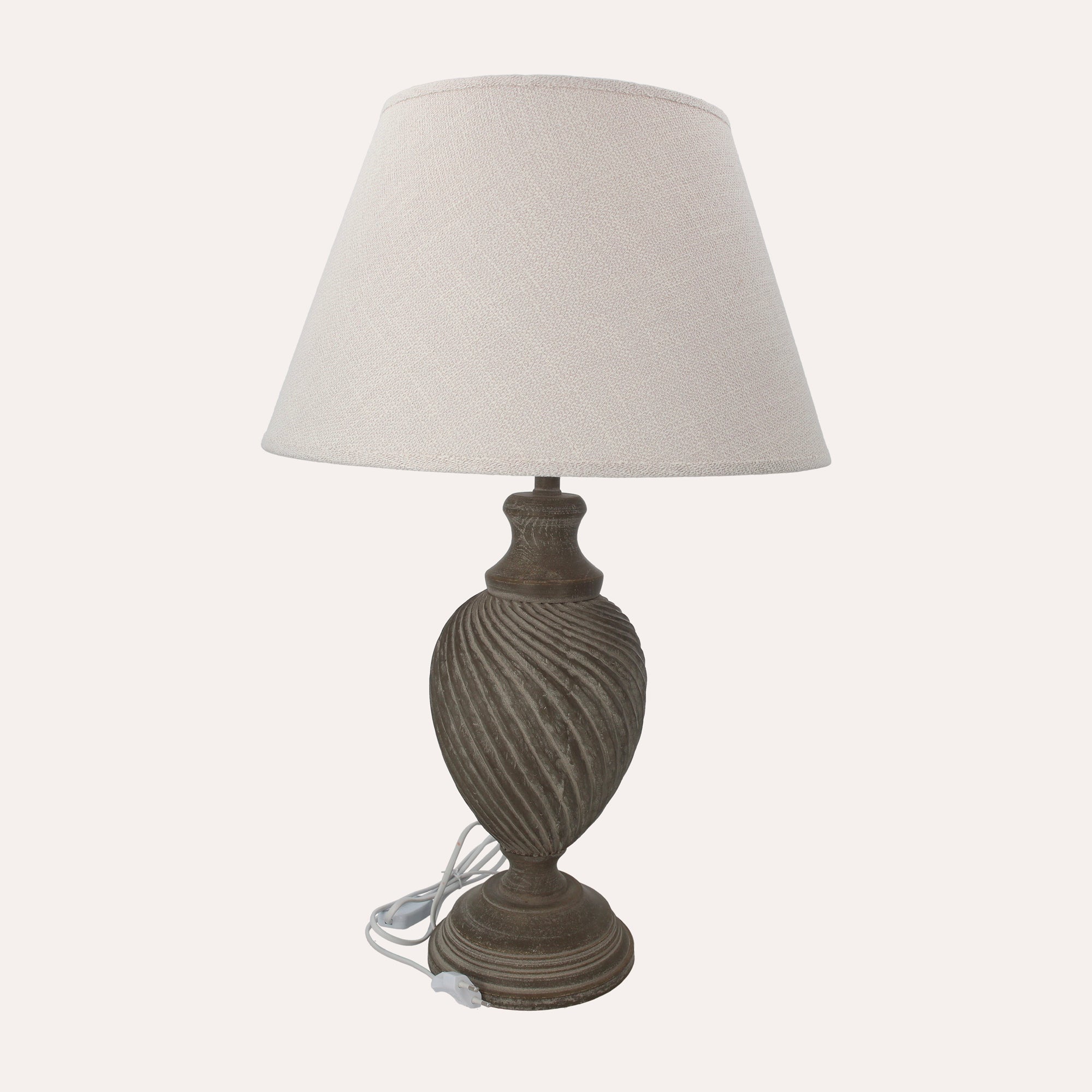Twisted Lamp with Lampshade