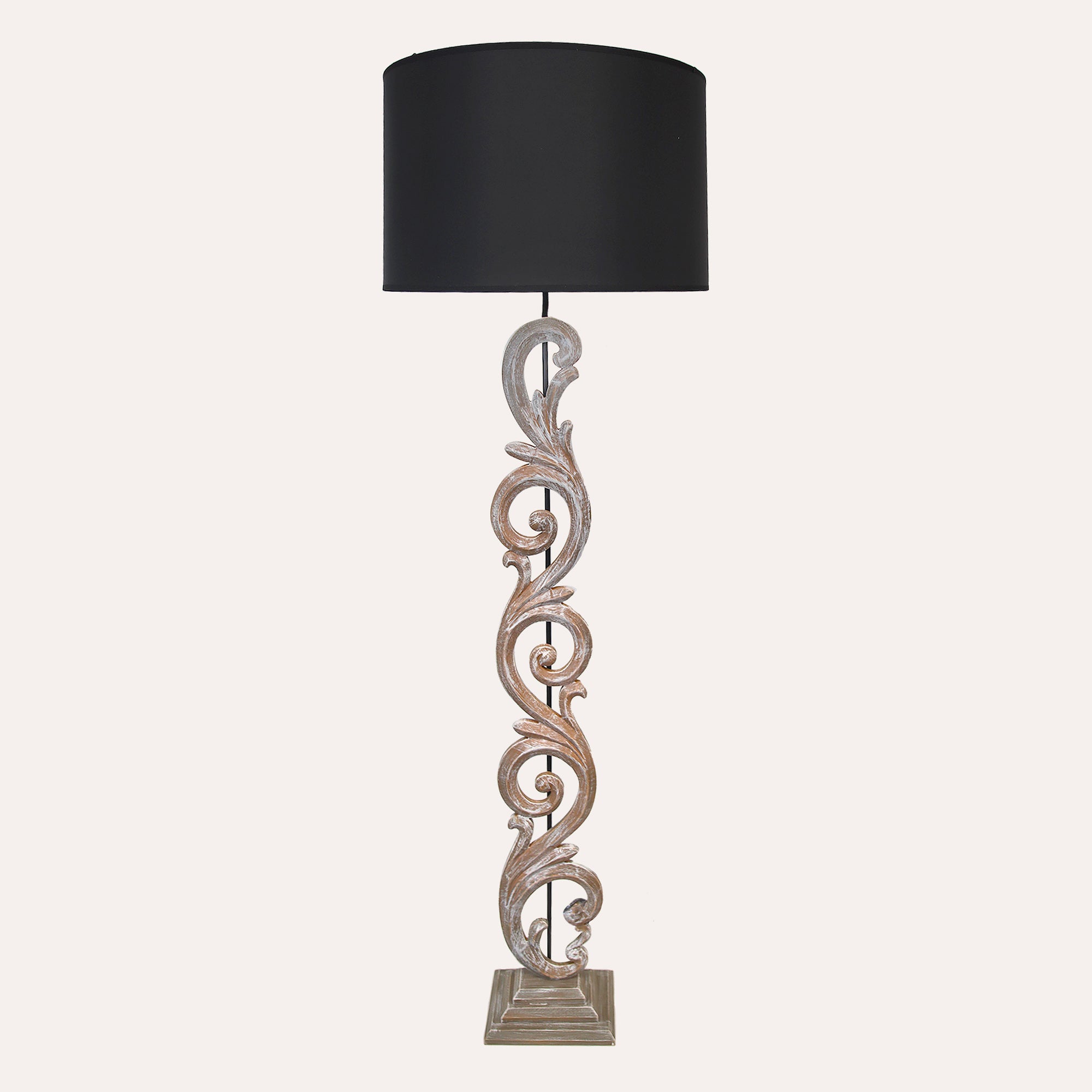 Floor lamp with frieze and lampshade Ø50 cm H170 cm