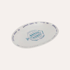 Vassoio Ovale in Ceramica con Pesce Rombo