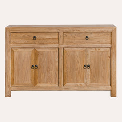Credenza in Legno Naturale Stile Vintage 150x40x90H