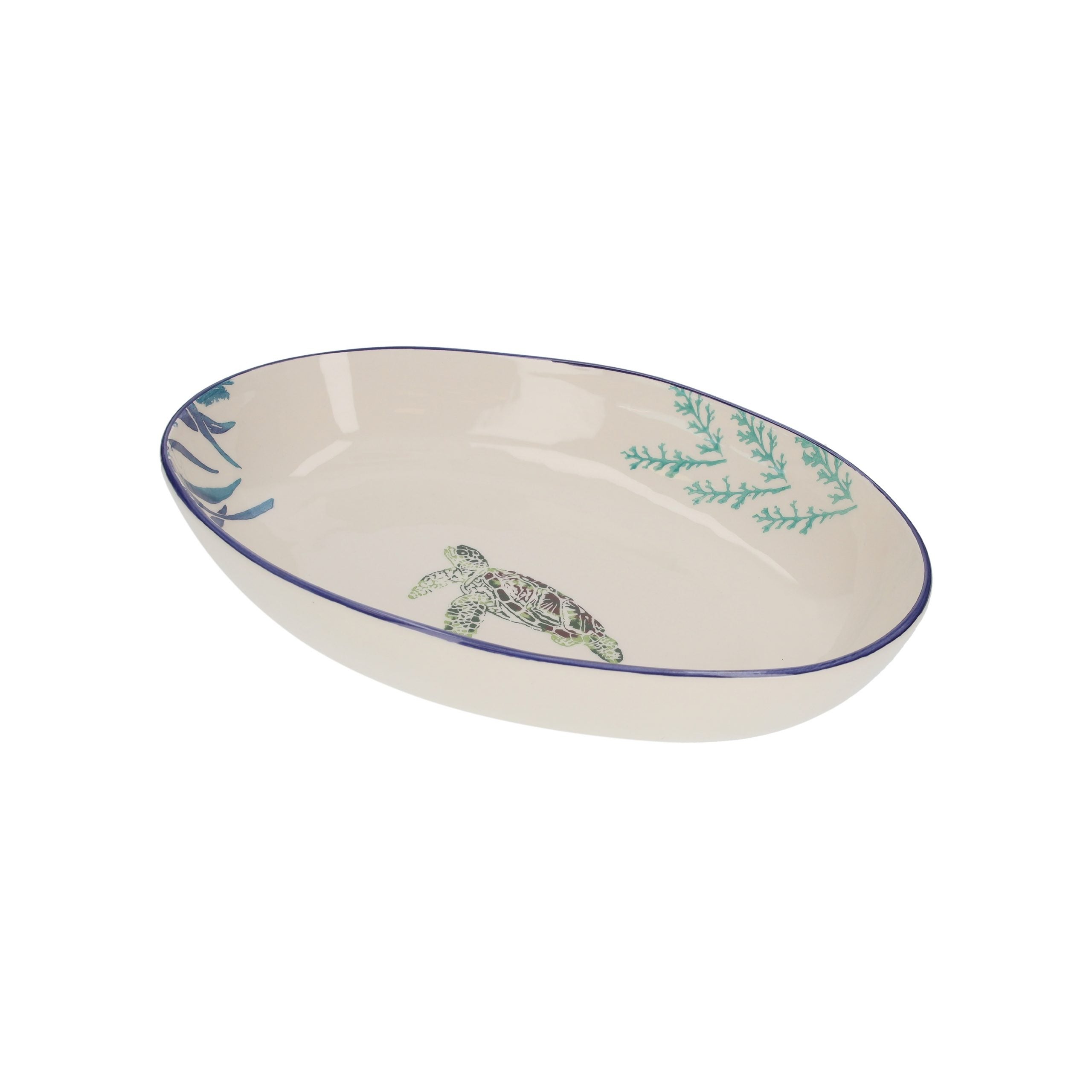 Vasca Ovale in Ceramica con Tartarughe
