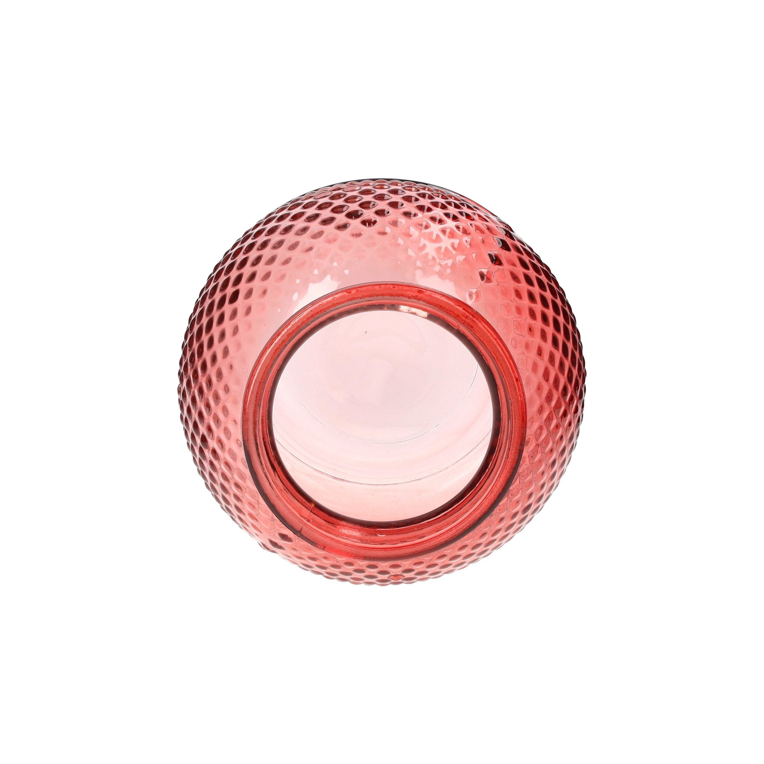 Vaso Decorativo Diamanti in Vetro Rosa di Riciclo