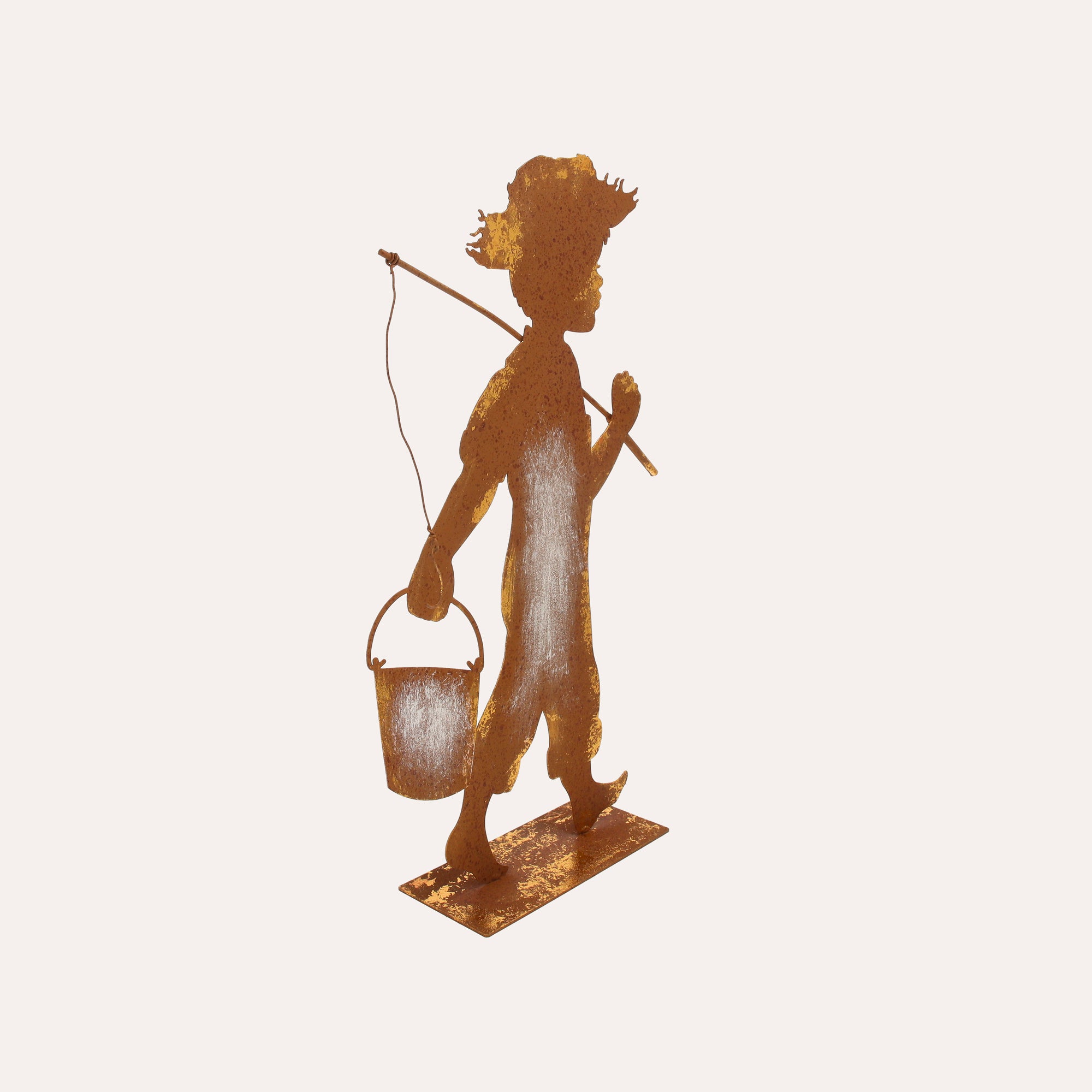 Pescatore in Ferro Corten Marrone Ruggine (51x30x9 cm)