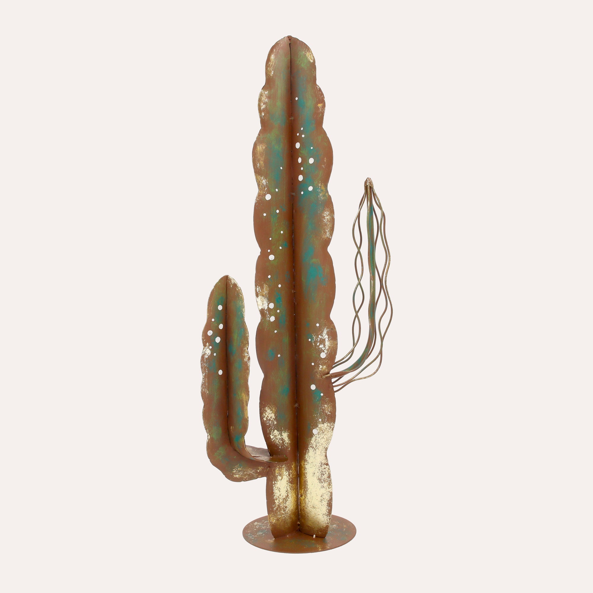 Cactus Grande in Ferro Corten Marrone Ruggine (74x30x15 cm)