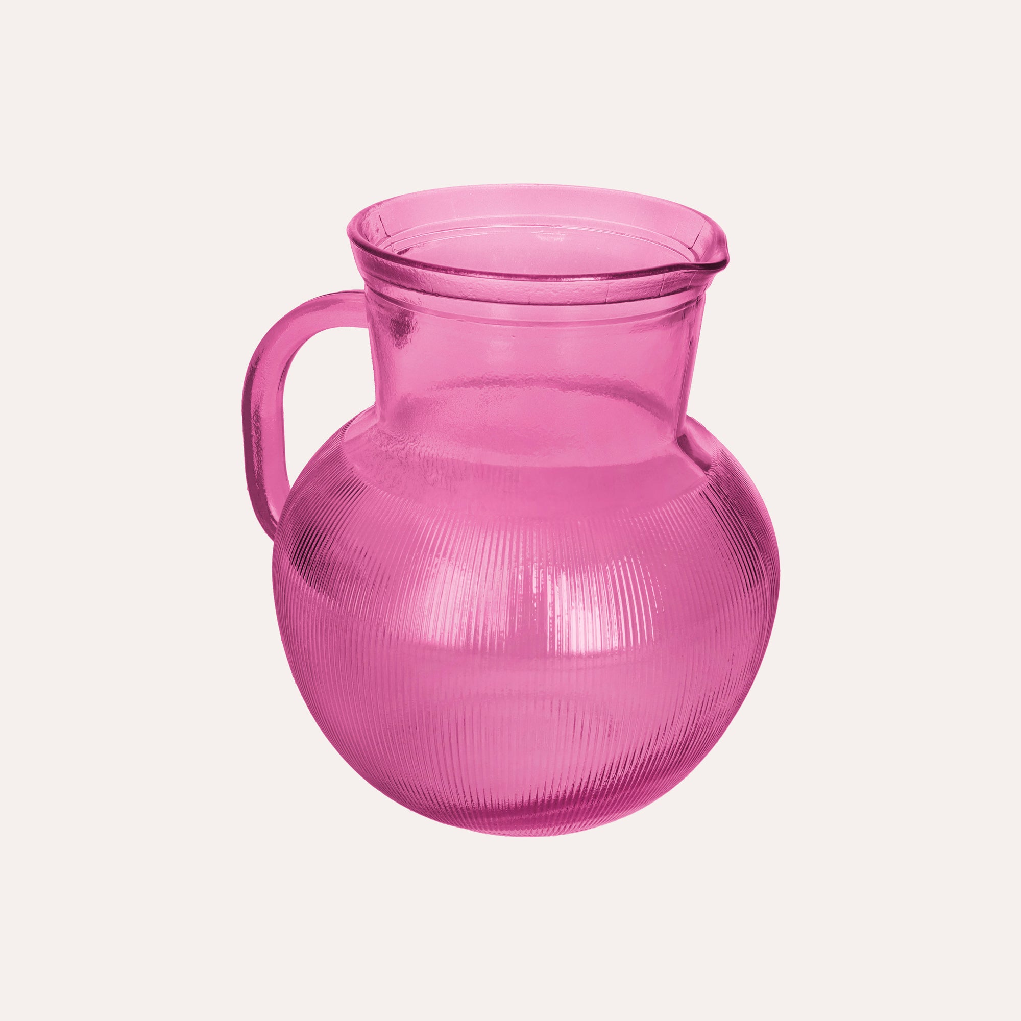 Brocca da Tavola in Vetro riciclato, colore Fucsia H. 20 cm