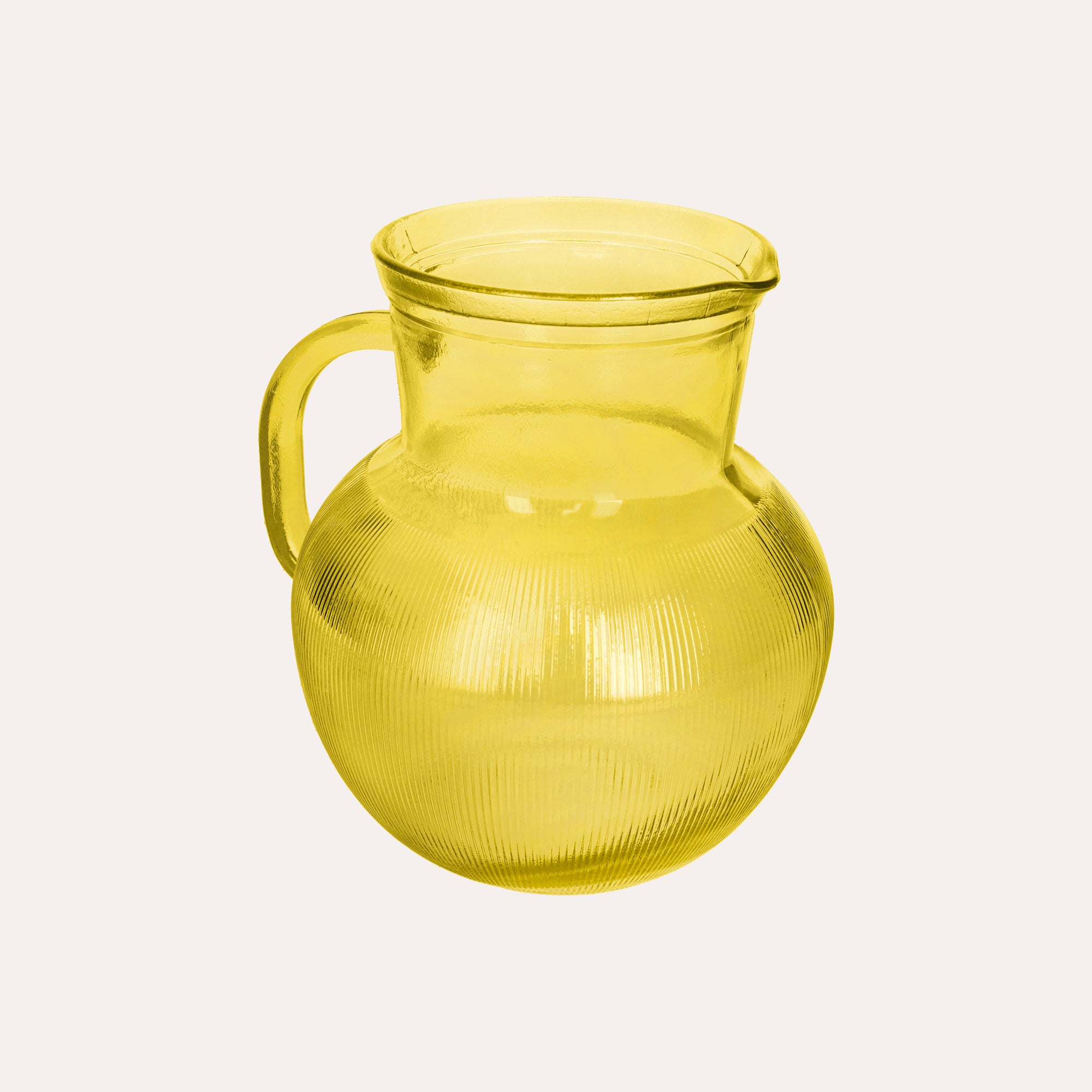 Brocca da Tavola in Vetro riciclato, colore Giallo H. 20 cm