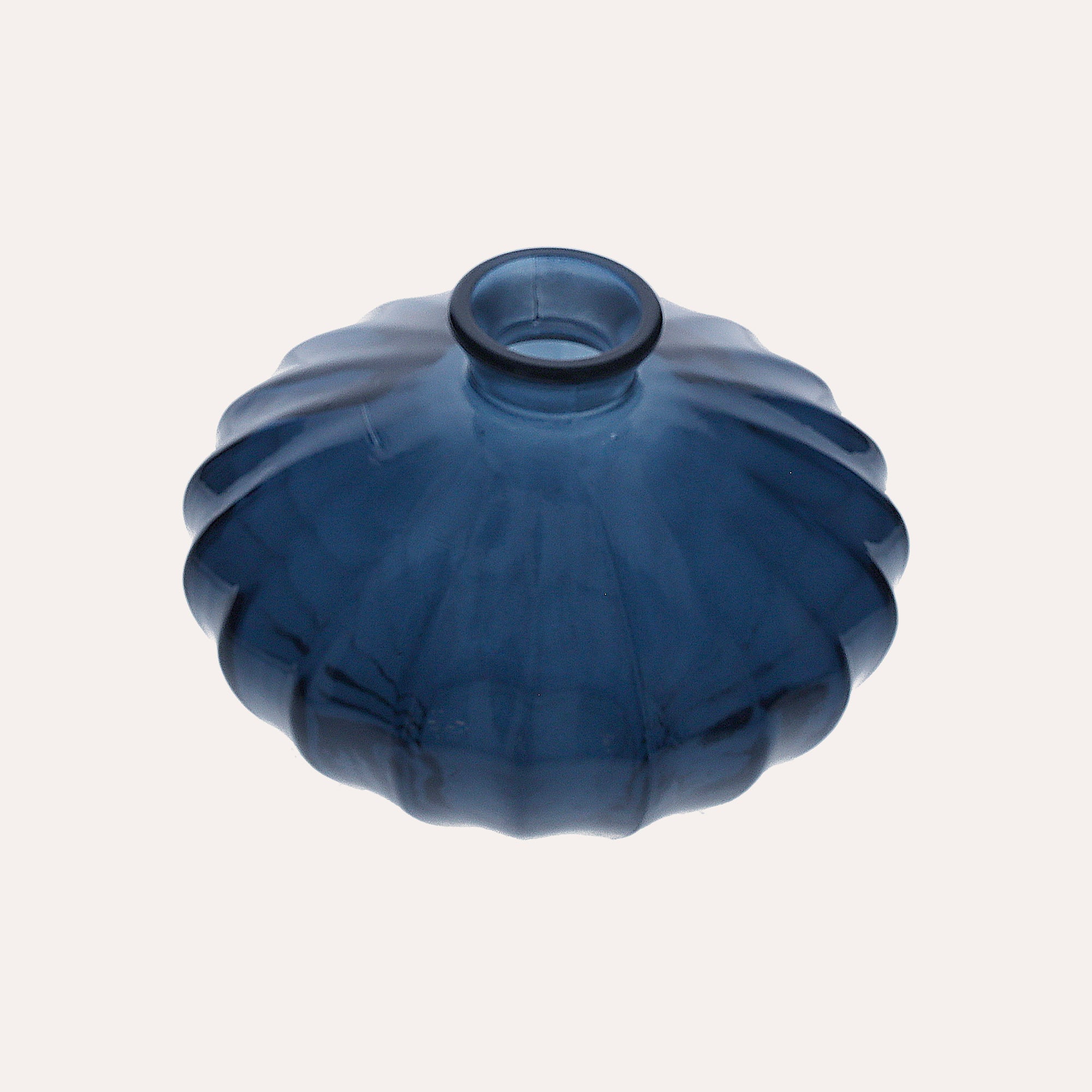 Vaso Ovale in Vetro Riciclato Blu Cobalto