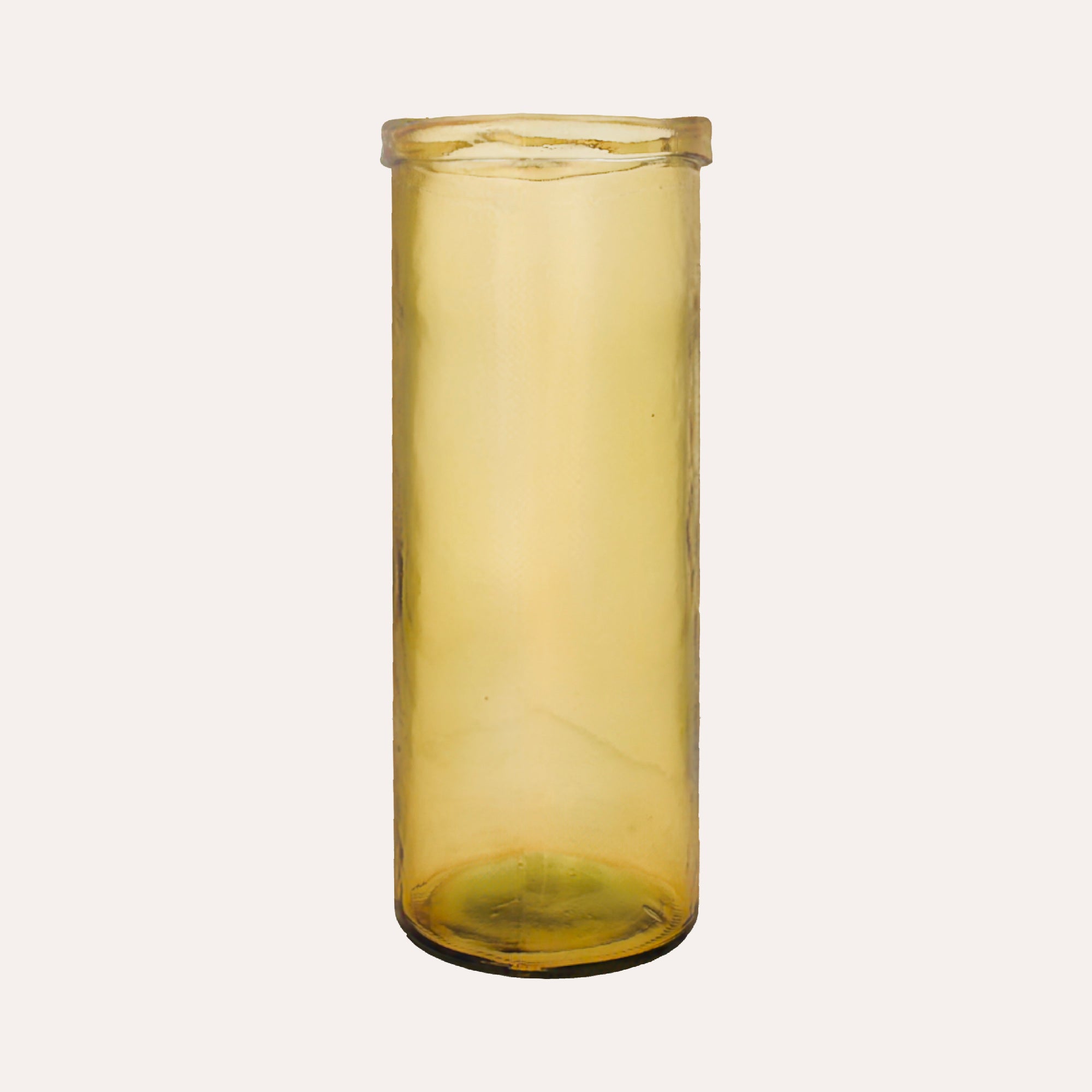 Vaso in Vetro riciclato giallo trasparente H. 36 cm