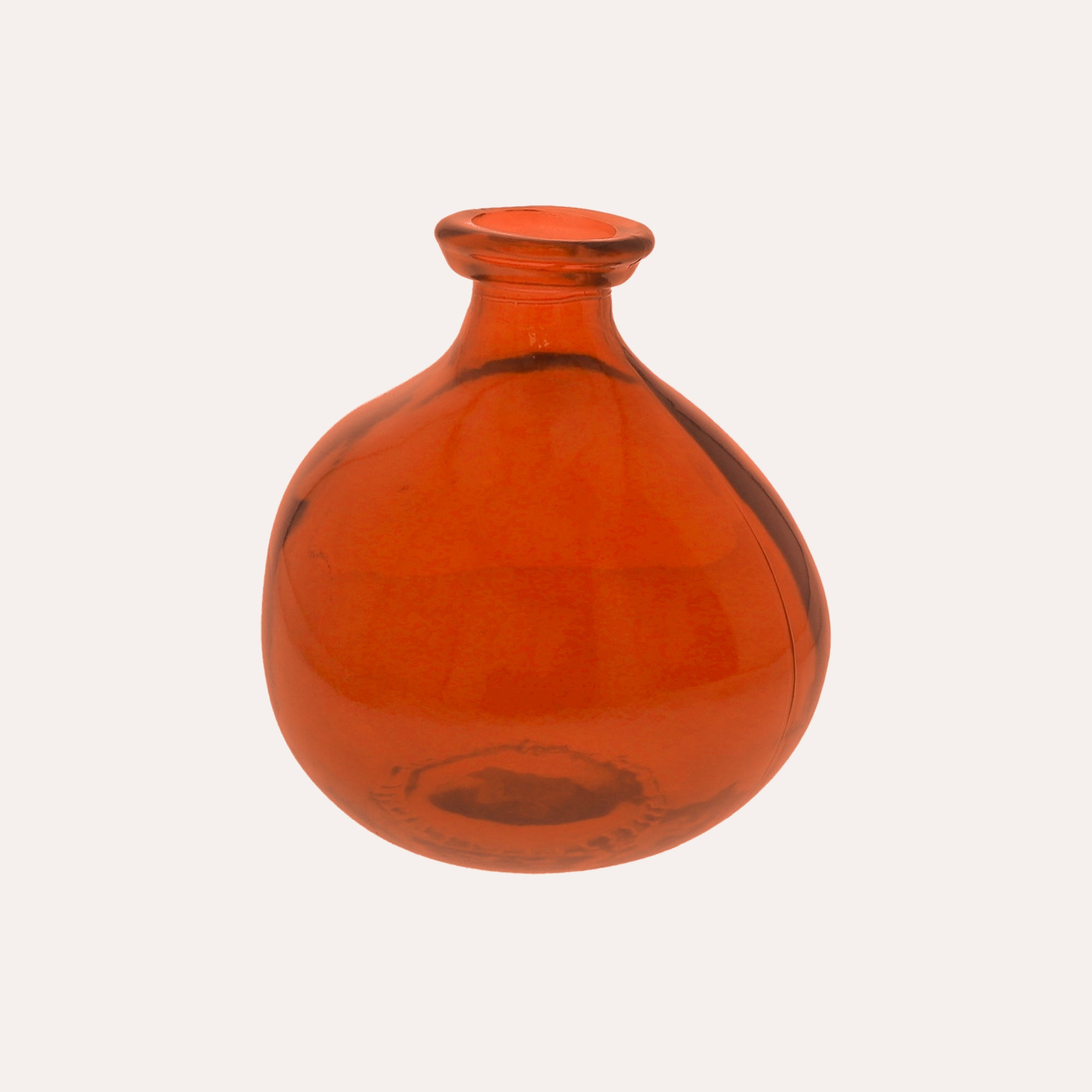 Decorative Glass Bowl (18x16cm) - Orange