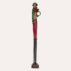 Statua Cane con Orologio in Resina H. 143 cm