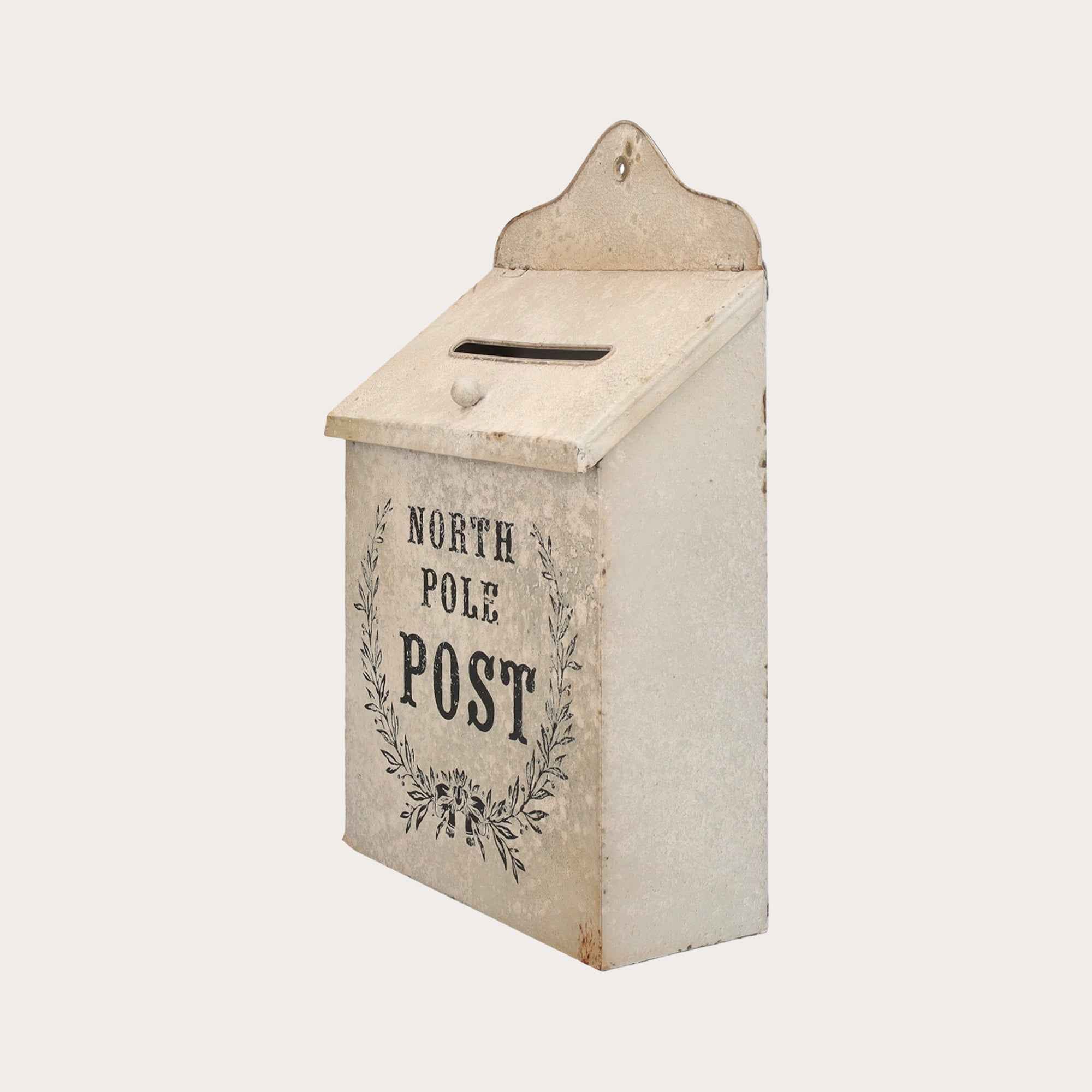 Cassetta Postale Bianca per Babbo Natale Antichizzata